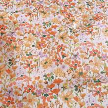 50/100/200/300*145cm Tela de satén de algodón de alta calidad con estampado floral delicado y suave, adecuada para ropa de moda DIY y diseño de manualidades en todas las estaciones