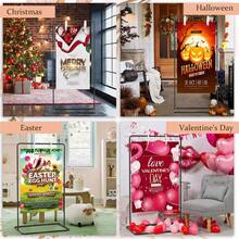 Vincidern 1PC Black Wedding Welcome Sign Stand,69" Wedding Sign Holder For Seating Charts ,Welcome To Our Wedding Sign Stand For Event Decor,Welcome Sign Stand For Party To Welcome Guests - 黑色 - 查看 7