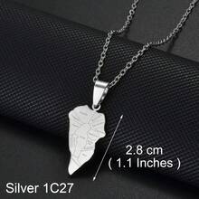1pc Stainless Steel La Palma Island Map Pendant Necklace, Jewelry For Women & Girls - Multicolor - View 17