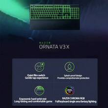 RAZER V3 X-Axis Mechanical Keyboard + DeathAdder 6400DPI Mouse Wired Ultra-Fast Response RGB Synchronization E-Sports Professional Set - Black - View 4