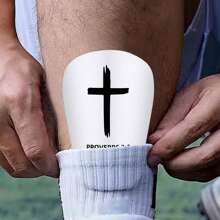 1 Set Football Sports Accessories - Including Grip Leg Warmers, Sports Sock Sleeves, Football Shin Guards, Sports Bandages, Breathable, Knitted Fabric, Multi-Color, Suitable For Men And Women