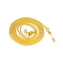1 peça corrente de óculos corda de metal - cordão de óculos de aço inoxidável com design de torção
