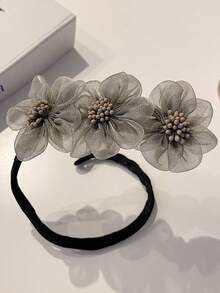 1pc Colorful Flower Hair Bun Maker, Delicate Hair Accessory, Suitable For Girls - Multicolor - View 14