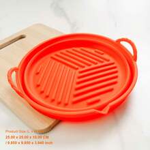 Collapsible Silicone Air Fryer And Microwave Liner - Round Non-Stick Cooking Mat For Easy Cleanup And Versatile Use