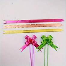 100 Vibrant And Colorful Bows Suitable For Gift Packaging - Elegant Plastic Bows With Ribbon Tails, Perfect For Weddings, Birthdays, Festivals, And Special Occasions, Christmas Ribbons - Multicolor - View 6