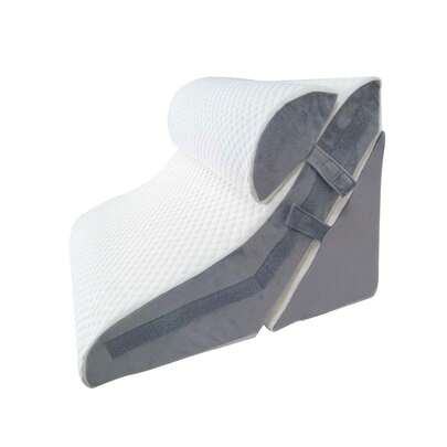 Orthopaedic Bed Wedge Pillow Set 3 Height Adjustable, Ergonomic Support Memory Foam For Head, Neck, Back, Waist And Legs