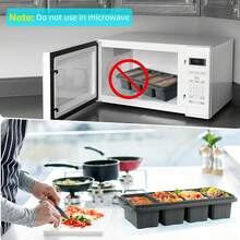 Silicone Freezer Tray With Lid - Silicone Freezer Food Molds- Large Ice Cube Tray,Silicone Freezer Container,Freeze & Store Soup, Sauce, Broth,Leftovers - Makes 4 Perfect 1 Cup,9822113 - 藕粉色 - 查看 8