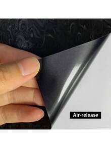 1 Rollo de 30x150cm/11.81x59.06 pulgadas de película de envoltura de coche PET negra, para envoltura de coche personalizada - Adecuada para coches, motocicletas, paneles de control interiores, espejos retrovisores, etc. - Impermeable, resistente a los arañazos, transpirable