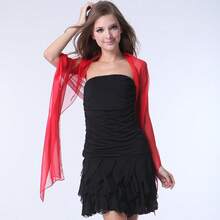 ™   Fashionable Soft Chiffon Scarfhalloween - 純色/霓虹綠 - 查看 3