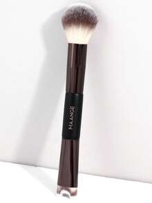 MAANGE 1/2/10件套专业化妆刷套装，可重复使用且便携，包含粉底刷、腮红刷、遮瑕刷、修容刷、鼻刷、细节刷、眼影刷、眼线刷、眉刷，适用于液体化妆品，适合日常面部彩妆。 - 咖啡棕 - 查看 6