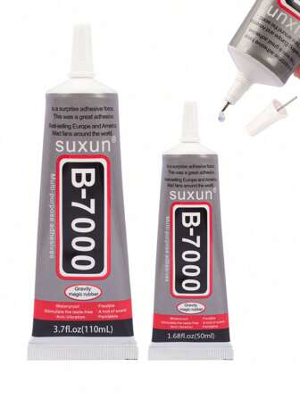 50ml/110ml B7000 Rhinestones Glue, Clear Multipurpose Glue, Jewelry Crafts DIY Handcraft Model Making Accessories B7000 Semi Fluid High Viscosity Glues For Clothes Shoes Fabric Cell Phones Screen Repair Metal Stone Nail Art Glass