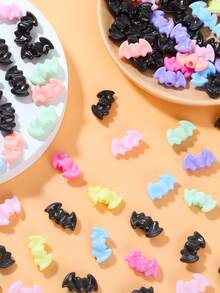 哥特式万圣节蝙蝠珠，多色蝙蝠饰品，可用于制作珠宝、DIY 手链、项链、耳环、工艺品配件、万圣节装饰品