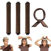 无热卷发棒头带软卷发器带围巾无热卷发器睡眠蓬松卷发棒发型设计工具，返校、旅行度假必备，女士发饰 - 棕色 - 查看 7