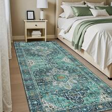 1pc Luxury Classic Vintage Bohemian Carpet, TPR Washable Bottom, Elegant Rectangular Soft Area Rug For Outdoor, Entryway, Living Room, Bedroom, Laundry Room, Bathroom, Game Room, Fluffy Machine Washable All Season Carpet, Home Decor - Multicolor - View 7