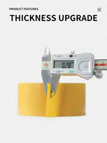 1 Rotolo di nastro biadesivo extra forte, adesivo versatile per pareti, vetro e metallo, impermeabile, ideale per hobby creativi, uso interno/esterno, trasparente, forte adesione su tessuti, cartongesso e legno, rimovibile senza lasciare tracce - Giallo - Visualizzare 5