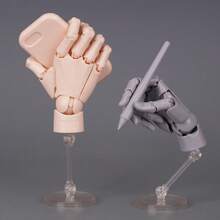1 件 1/2 比例微型铰接式手模型，可移动手指关节，用于绘画、素描、标准右手、礼物 - 彩色 - 查看 7
