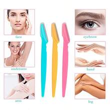 Eyebrow Razor Eyew Razor 54 Pcs Eyew Razors Wit Safety Cover Face Razor  Women And Man Smoots Away Peac Fuzz Ea To Use Eyew Knife  Trimming And Saping Eyews 3 Colors - như hình ảnh - Xem 5