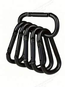 10 件高品质 D 型铝合金登山扣、DIY 登山扣、配件和钥匙扣夹，适用于户外徒步背包和日常穿着，轻巧多功能，男女通用，适合运动、探险和旅行，随机 D 型夹