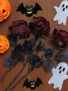 20/10/6 件套黑红仿真玫瑰 - 长茎逼真丝绸花,适用于家居装饰、婚礼装饰、派对装饰、哥特暗黑风格装饰、户外摄影道具和暗黑主题仿真花束装饰。送给女性的礼物,婚礼、仿真花、仿真植物、客厅装饰、生日礼物、家居装饰、卧室装饰。 - 黑紅色 - 查看 9