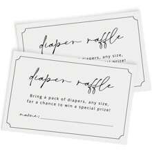 50 قسيمة يانصيب حفلة الحفاضات لحفلة استقبال المولود، بطاقات يانصيب حفاضات بيضاء، لعبة ممتعة لحفلة استقبال المولود للبنت أو الولد، محايدة الجنس، بسيطة