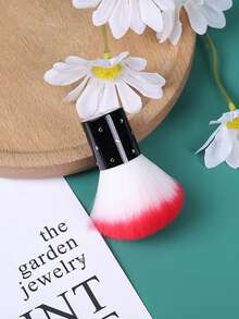 1/2/5支装指甲除尘刷、指甲刷、指甲清洁刷、蘑菇头刷、化妆刷、腮红粉刷、迷你小号 - 粉色 - 查看 14