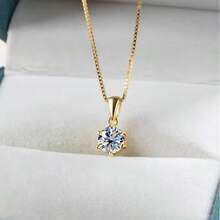 4ct Total Moissanite 3pcs Jewelry Set For Women | 1ct Ring + 1ct Necklace + 2x1ct Earrings | Wedding & Engagement Collection | Perfect For Daily Wear, Dating & Gifting To Lovers, Friends, Family