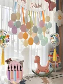 手持式气球泵套件，双向手动气球充气器 - 适用于派对、婚礼、生日、特殊活动、气球配件、带金色装饰的优雅气球泵 - 手持式、便携式、适用于婚礼、生日、毕业典礼、气球充气器、时尚设计、耐用塑料、马卡龙气球泵