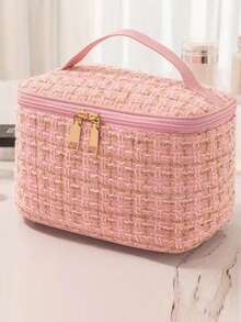 1pc Large Capacity Waterproof Cosmetic Bag - Ideal For Travel And Organizing Makeup And Brushes, Toiletry Bag, Makeup Bag, Travel, Dorm Essential, Back To School Luggage, With Zipper Closure For Lipstick, Brushes, Phone, Coins, Home, Travel And School Use Makeup Organizer Makeup Case - Multicolor - View 13