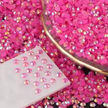 0.2cm/0.3cm/0.4cm/0.5cm平底水钻树脂水钻仿钻装饰材料适用于杯子、玩具、手工DIY、鞋子、服装 - A62深玫紅 - 查看 8