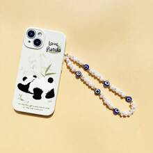 1pc Evil Eye Faux Pearl Phone Case Accessory, Phone Lanyard, Wireless Earphone, Camera Strap Pendant, Anti-Lost Phone Chain,Phone Charms,Phone Accessories,Phone Strap,