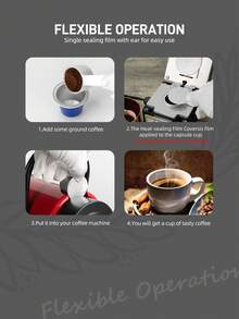 37mm Non Self-Adhesive Espresso Foils Coffee Pod Seal Lids Heat Sealable Films Compatible With Originalline Capsules - Silver - View 9