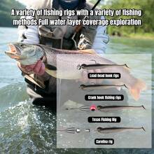 30pcs Double Color T-Tail Soft Bait Set 6cm/ 2.36inch Durable Plastic Bait Swimmer For Saltwater Freshwater Fishing - Multicolor - View 6