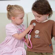 Aluminum Children's Stethoscope Toy - Realistic Working Acoustic Function, Doctor Role Play Costume Accessory, Simulation Medical Toolkit Gift For 3-8 Years Old Boys And Girls