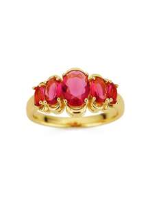 1 Piece Of Elegant High-End Golden Yellow Ring Copper Inlaid With Zirconia Temperament Gorgeous Women's Jewelry Daily Party Party Birthday Gift Can Also Be Given To Friends
