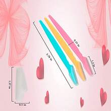 Eyebrow Razor Eyew Razor 54 Pcs Eyew Razors Wit Safety Cover Face Razor  Women And Man Smoots Away Peac Fuzz Ea To Use Eyew Knife  Trimming And Saping Eyews 3 Colors - như hình ảnh - Xem 3