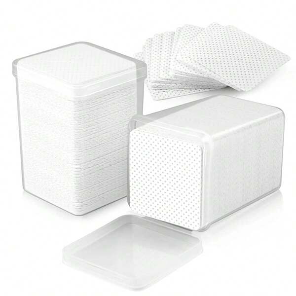 300 PCS Non-Woven Fabric Nail Cleaning Pads Pink Lash Extensions Glue Cleaning Wipes Salon Supplies
