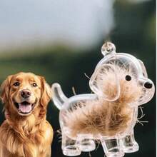 1个狗狗造型亚克力毛发收纳盒钥匙扣 - 可爱卡通小狗设计，黑白波点图案，可用于宠物美容、DIY宠物毛发整理、美容配件，趣味设计，钥匙扣配件，汽车配件，哥特风Y2K圣诞礼物，包包挂饰，汽车配件，送给老师、朋友、姐妹的礼物创意