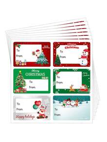 500pcs/Roll, 200pcs/Roll, 12pcs/Sheet Christmas Santa Claus Stickers Self-Adhesive Labels Christmas Birthday Holiday Gift Decoration, Merry Christmas Stickers Christmas Themed Stamp Labels Stickers DIY Gifts Baking Packaging Envelopes Stationery Decoration