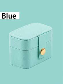 1pc Mini Portable Jewelry Box, Travel Ring Storage Box, Small PU Jewelry Box, Suitable For Rings, Earrings, Pendants And Other Small Jewelry, Back To School Essentials. - Multicolor - View 11