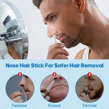 40 pezzi Bastoncini per ceretta nasale, applicatori per rimozione dei peli nasali, pulizia delle narici, rimozione dei peli delle orecchie, del viso e delle sopracciglia