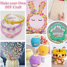 100Pcs 8mm 200Pcs 6mm Acrylic Colored Imitation Pearl Round Loose Beads DIY Bracelet Necklace Accessories Handmade Beaded Material - Nhiều màu - Xem 3