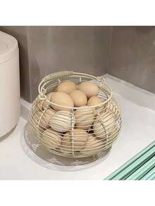 1个简约蓝色耐用鸡蛋篮，可容纳30枚鸡蛋，带提手，农舍风格厨房及家禽收集篮，适用于鸡、鸭、杂货店、农场、鸡舍等，易于清洁的鸡蛋运输篮，质朴设计，经久耐用，是家庭烹饪的必备品，穿孔设计方便清洁。 - 彩色 - 查看 6