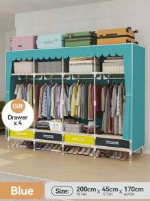 Large Capacity Drawer Storage, Suitable For Multi-Person Households, Reinforced Steel Tube Construction For Stability, Easy To Assemble And Durable