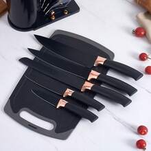 19pcs Kitchen Utensil & Knife Set – Midnight Gold Edition, Luxury Non-Stick Kitchen Utensil Set - Black - View 6