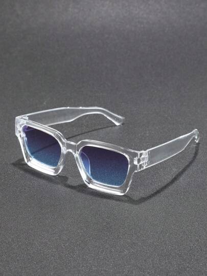 1pc Men Plastic Square Popular Design Couple Style Classy Aesthetic Fashion Glasses For Musical Festival Summer Outdoor Casual Activities Women's Gift Tropical Beach Vacay Back-To-School Essentials Accessories
