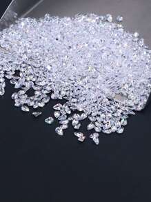 1 pieza de piedra suelta de moissanita sintética en forma de pera blanca de 1.5x3-3x5mm, adecuada para montajes de joyería, uñas, anillos DIY, cadenas, aretes y accesorios