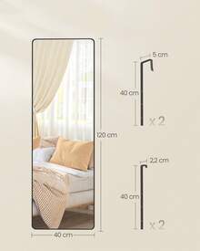 Floor & Full Length Mirrors - Black - View 4