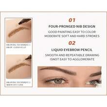 [MENDSMAN] Fine 4 - Pronged Eyebrow Pencil. Delivers Natural 3D Brow Makeup, Is Waterproof, Sweat - Proof, Non - Smudging. Easy To Use For Distinct Brows, Makes A Great Gift For Women, And For Valentine's Day - 5#自然黑 - 查看 9