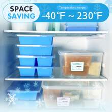 Silicone Freezer Tray With Lid - Easy To Demold And Easy Meal Prep Container, 2pcs 1 Cup & 2pcs 2 Cup Silicone Mold For Soup And Food Storage -BLUE 4pcs,9821815