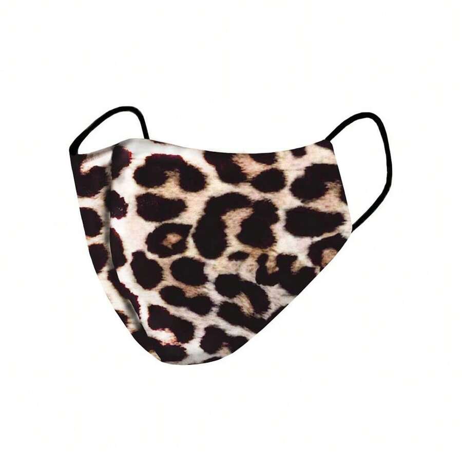 1-Pack Fashion Style Face Masks - Reusable Washable Elastic Masks With 14 Unique Designs (Pattern, Leopard Print, Stripes, Plaid) For Men & Women, Unisex Fashion Accessories For Outdoor Activities, Face Masks Reusable, Casual Wear Mask, Whimsical Mask Patterns, Comfortable Mask Fit - D012 - View 1